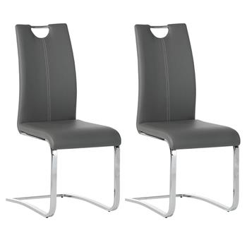 Lot de 2 chaises SABA, en synthétique gris
