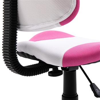 Chaise de bureau pour enfant OSAKA, blanc/rose