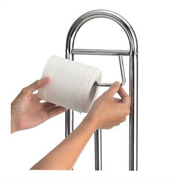 EGON Porte-papier toilette dérouleur avec brosse WC, chromé