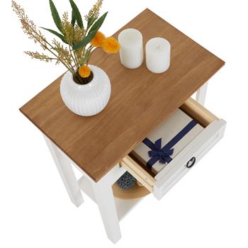 Table console en pin CAMPO style mexicain, avec 1 tiroir et 1 étagère