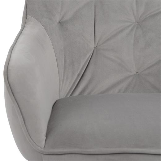 Détails Sur Lot De 2 Chaises Salle à Manger Cuisine Fauteuils De Table En Velours Gris