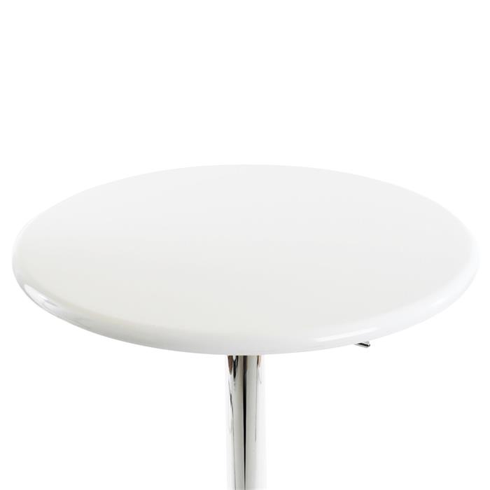 Table haute de bar DOMINIK, en plastique blanc