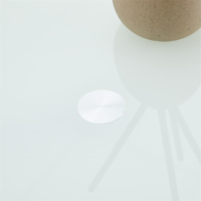 Table d'appoint LEONIE, en verre trempé blanc