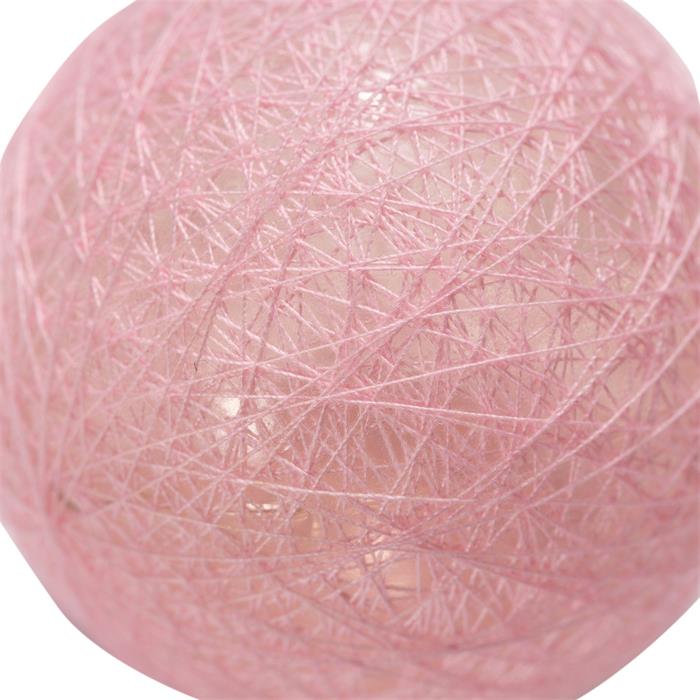Guirlande lumineuse 20 boules AMICI coloris rose et blanc