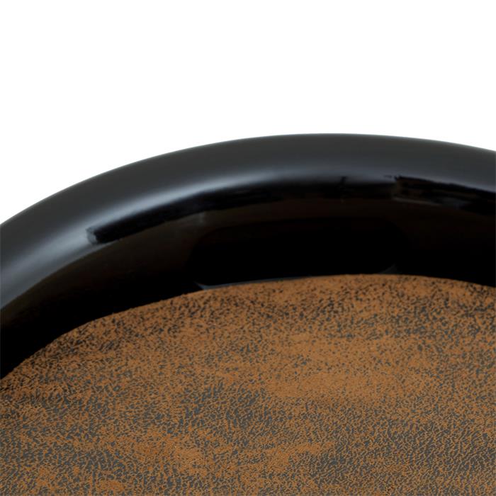Tabouret coffre de rangement DANIEL, noir/brun vintage