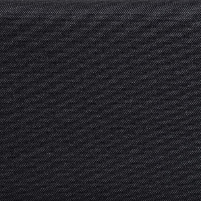 Lit futon double NIZZA, 140 x 190 cm, avec sommier, revêtement en tissu noir