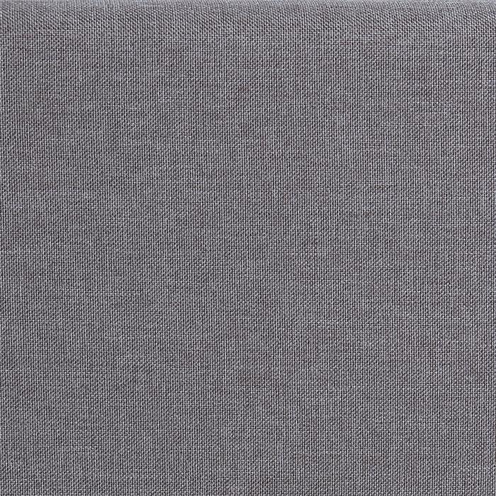 Lit futon double NIZZA, 180 x 200 cm, avec sommier, revêtement en tissu gris