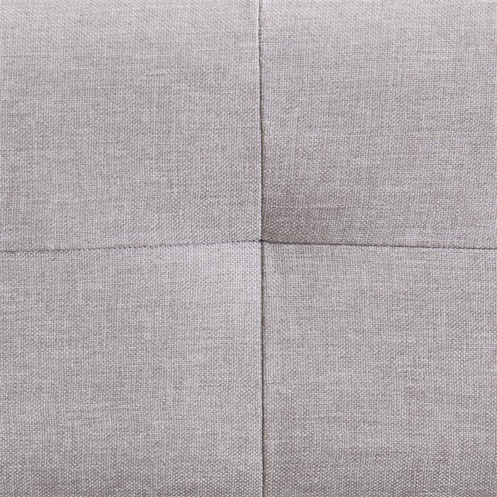 Lit double futon CORSE, 160 x 200 cm, avec sommier, revêtement en tissu gris