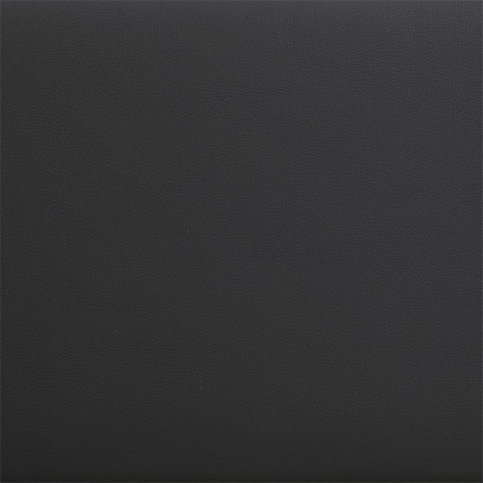 Lit LED simple EVAN 90x190 cm, avec sommier, revêtement en synthétique noir