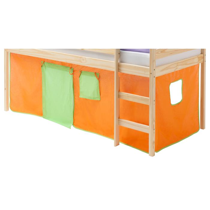 Rideaux MAX pour lit superposé ou surélevé, vert/orange