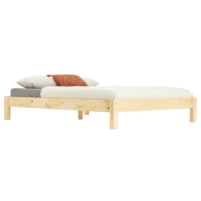 Lit futon TAIFUN, 140 x 190 cm, en pin massif finition vernis naturel