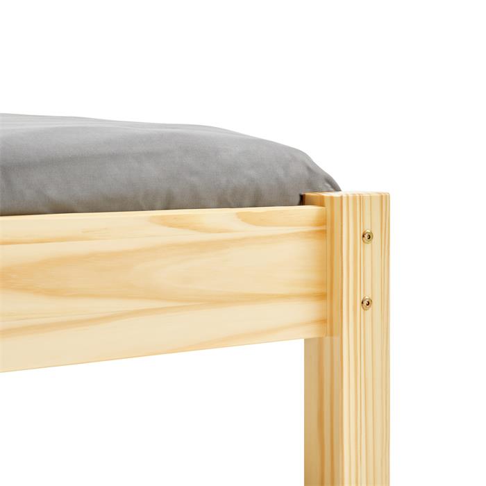 Lit futon TAIFUN, 90 x 190 cm, en pin massif finition vernis naturel