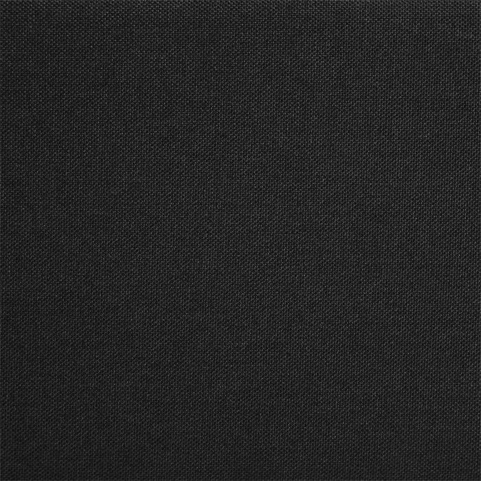 Lit double MATHIEU, 140 x 190 cm, capitonné avec sommier, revêtement en tissu noir
