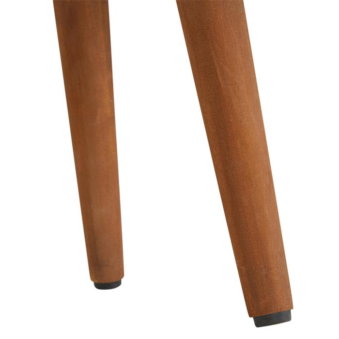 Table de chevet WAMAN 2 tiroirs, en bois de paulownia lasuré brun