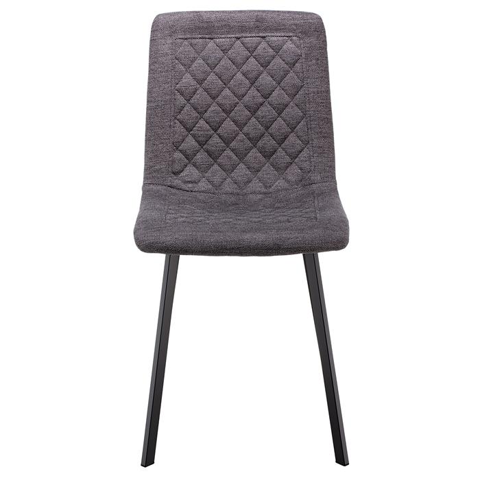 Lot de 4 chaises TREVISO en tissu coloris gris
