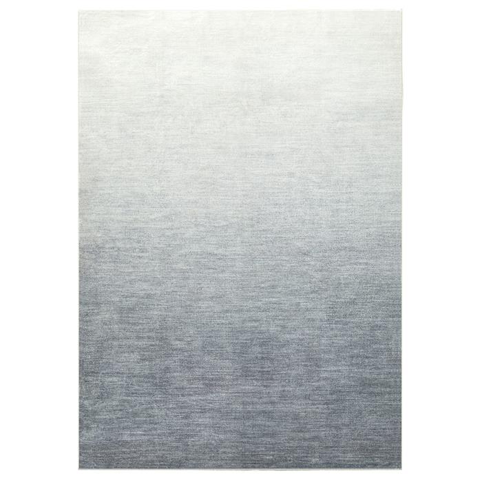 Tapis OMBRE rectangulaire 160x230 cm, avec dégradé de couleurs, en polyester gris