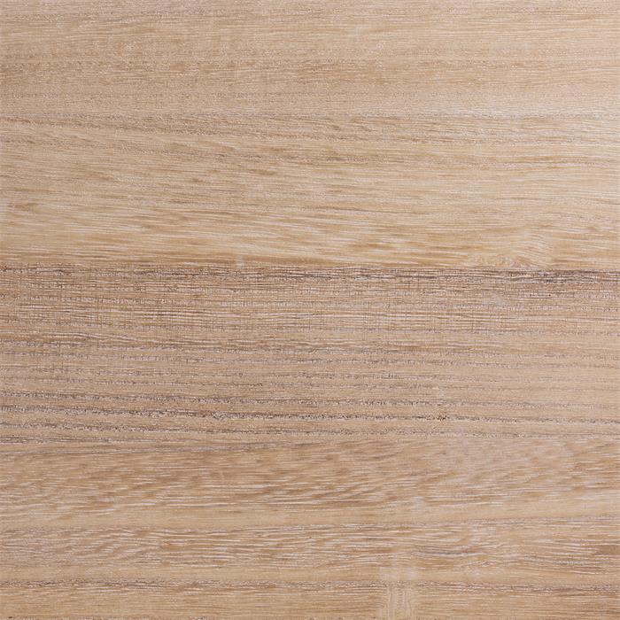 Table de chevet PERUGIA avec 3 paniers, en bois blanc et brun